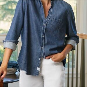 Frank and Eileen - BARRY - Denim Tailored Button-Up Shirt, Size L